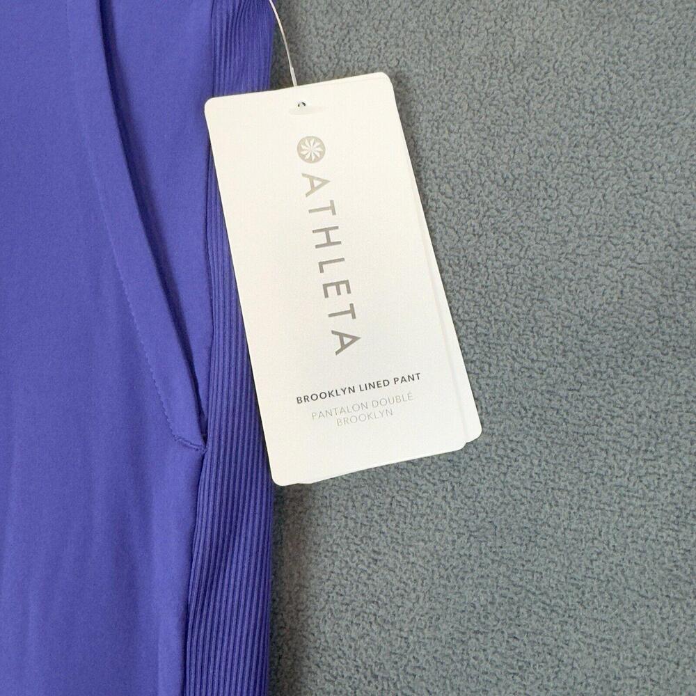 NWT Athleta Brooklyn Lined Pants Purple/ Noble Blue Sz: 8  #467191-02 NWT - Picture 4 of 15